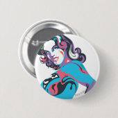 Supergirl kleurstof plash pose 1 ronde button 5,7 cm (Voorkant /achterkant)