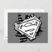 Supergirl krantenpapier S-Shield Briefkaart (Voorkant / Achterkant)