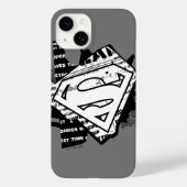 Supergirl krantenpapier S-Shield Case-Mate iPhone Case (Achterkant)