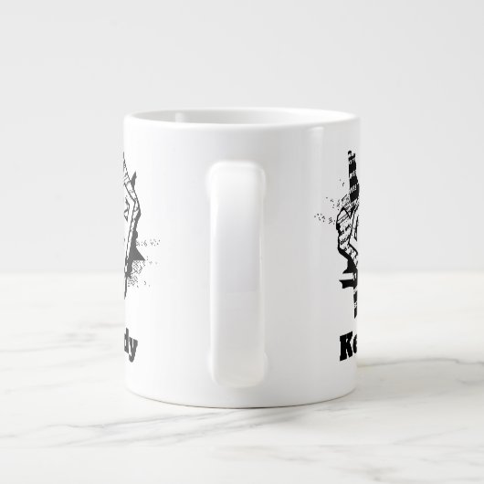 Supergirl krantenpapier S-Shield Grote Koffiekop (Achterkant)