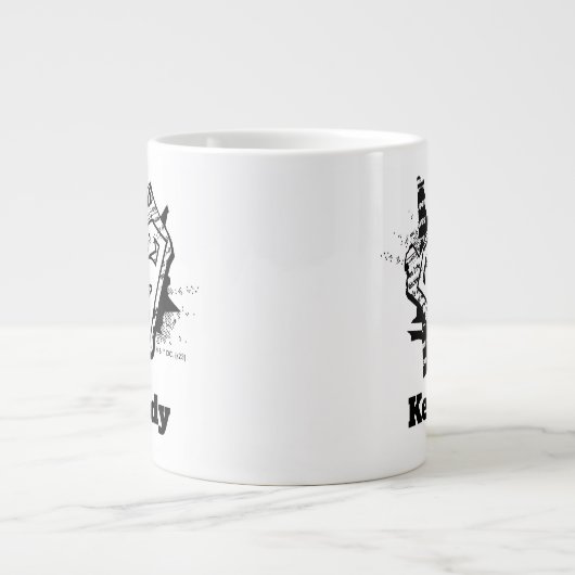 Supergirl krantenpapier S-Shield Grote Koffiekop (Voorkant)