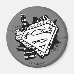 Supergirl krantenpapier S-Shield Magneet