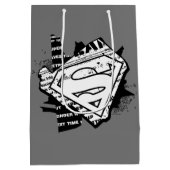 Supergirl krantenpapier S-Shield Medium Cadeauzakje (Achterkant)