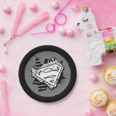 Supergirl krantenpapier S-Shield Papieren Bordje (Feest)