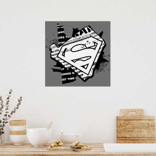 Supergirl krantenpapier S-Shield Poster (Keuken)