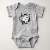 Supergirl krantenpapier S-Shield Romper (Voorkant)