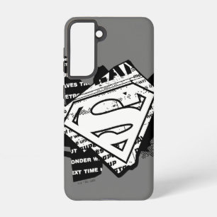 Supergirl krantenpapier S-Shield Samsung Galaxy Hoesje