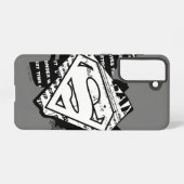Supergirl krantenpapier S-Shield Samsung Galaxy Hoesje (Achterkant horizontaal)