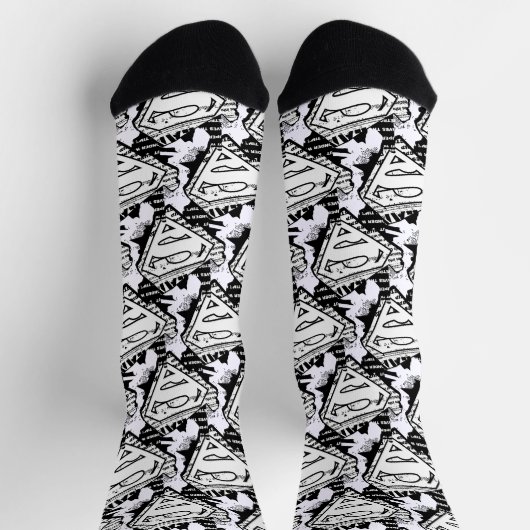 Supergirl krantenpapier S-Shield Sokken (Top)