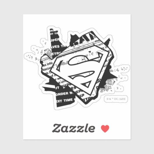 Supergirl krantenpapier S-Shield Sticker (Vel)