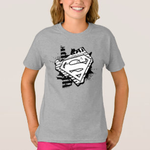 Supergirl krantenpapier S-Shield T-shirt