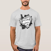 Supergirl krantenpapier S-Shield T-shirt (Voorkant)