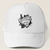 Supergirl krantenpapier S-Shield Trucker Pet (Voorkant)