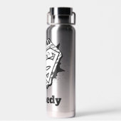 Supergirl krantenpapier S-Shield Waterfles (Achterkant)