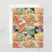 Supergirl kroonpatroon briefkaart (Voorkant / Achterkant)