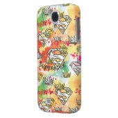 Supergirl kroonpatroon Case-Mate samsung galaxy hoesje (Achterkant Links)