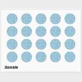 Supergirl Leaf Pattern Blue Ronde Sticker (Vel)