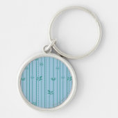 Supergirl Leaf Pattern Blue Sleutelhanger (Voorkant)