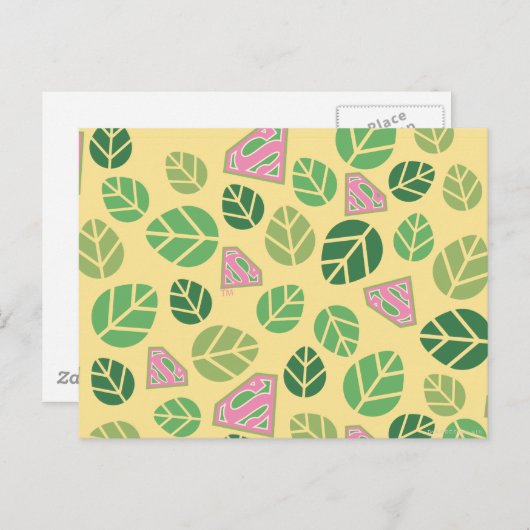Supergirl Leaf Pattern Briefkaart (Voorkant / Achterkant)
