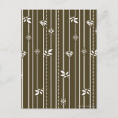 Supergirl Leaf Pattern Brown Briefkaart (Voorkant)