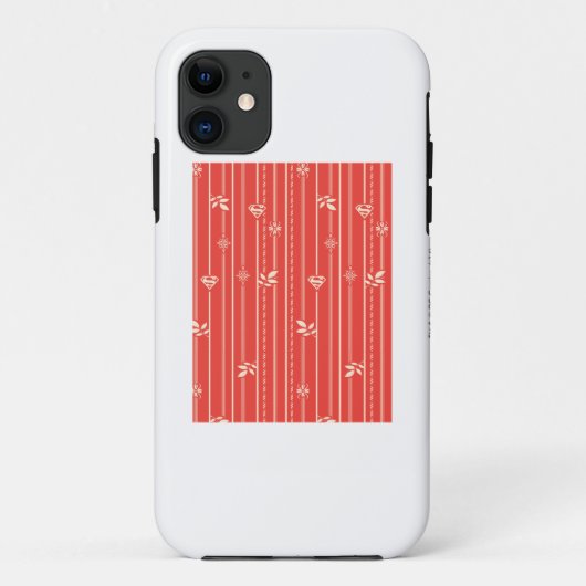 Supergirl Leaf Pattern Red Case-Mate iPhone Case (Achterkant)