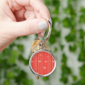 Supergirl Leaf Pattern Red Sleutelhanger (Hand)