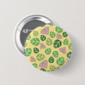 Supergirl Leaf Pattern Ronde Button 5,7 Cm (Voorkant /achterkant)