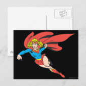 Supergirl Leaps en Punches Briefkaart (Voorkant / Achterkant)