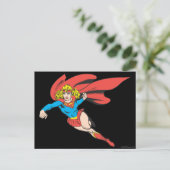 Supergirl Leaps en Punches Briefkaart (Staand voorkant)