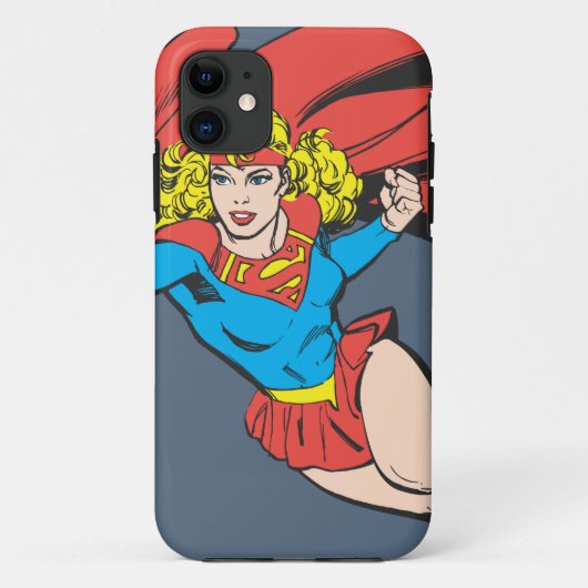 Supergirl Leaps en Punches Case-Mate iPhone Case (Achterkant)