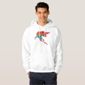 Supergirl Leaps en Punches Hoodie (Voorkant volledig)