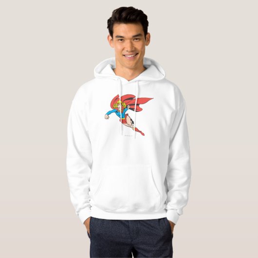 Supergirl Leaps en Punches Hoodie (Voorkant volledig)
