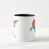 Supergirl Leaps en Punches Mok (Midden)