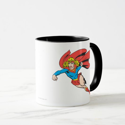 Supergirl Leaps en Punches Mok (Voorkant rechts)
