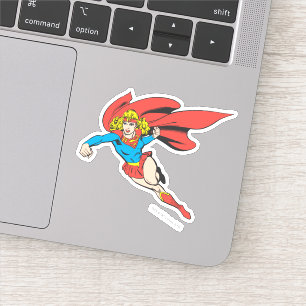 Supergirl Leaps en Punches Sticker
