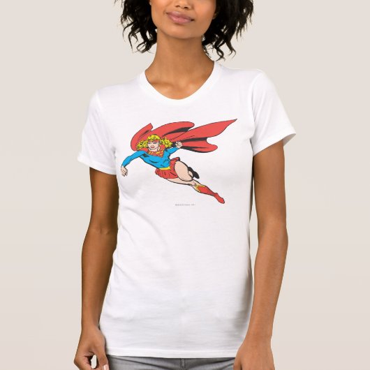 Supergirl Leaps en Punches T-shirt (Voorkant)