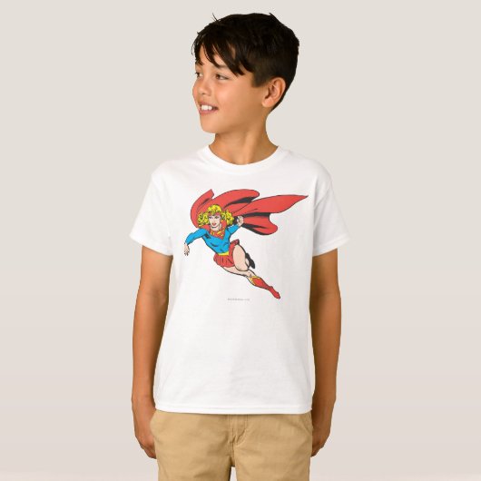 Supergirl Leaps en Punches T-shirt (Voorkant volledig)