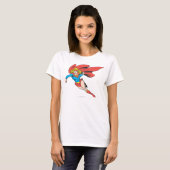 Supergirl Leaps en Punches T-shirt (Voorkant volledig)