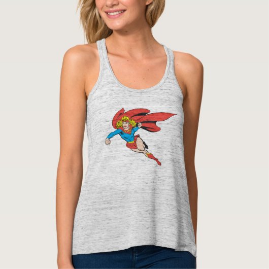 Supergirl Leaps en Punches Tanktop (Voorkant)