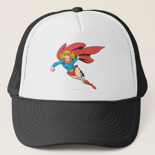 Supergirl Leaps en Punches Trucker Pet (Voorkant)