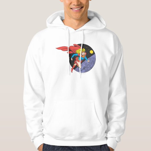Supergirl Leaps in Space Hoodie (Voorkant)