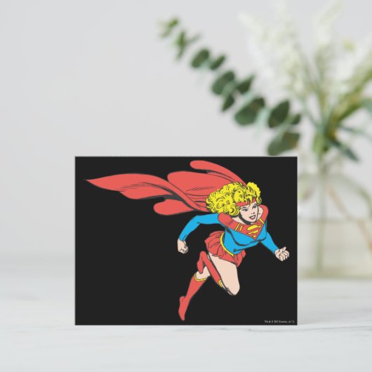 Supergirl leaps Rechts Briefkaart (Staand voorkant)