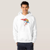 Supergirl leaps Rechts Hoodie (Voorkant volledig)