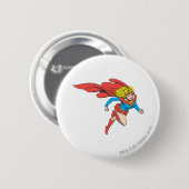 Supergirl leaps Rechts Ronde Button 5,7 Cm (Voorkant /achterkant)