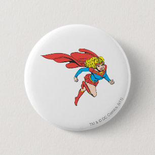 Supergirl leaps Rechts Ronde Button 5,7 Cm