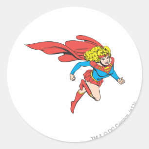 Supergirl leaps Rechts Ronde Sticker