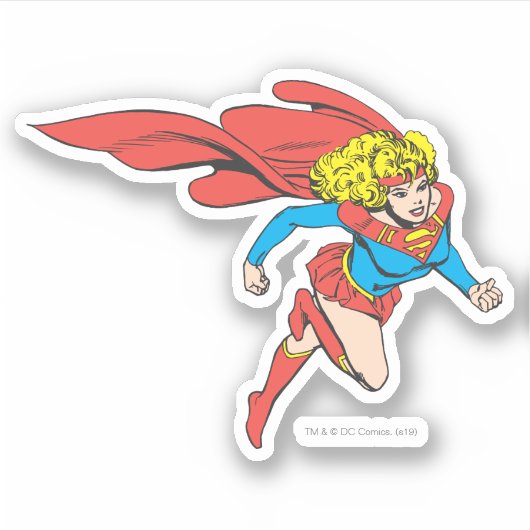 Supergirl leaps Rechts Sticker (Voorkant)