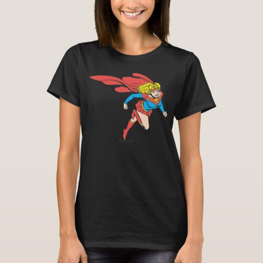 Supergirl leaps Rechts T-shirt (Voorkant)