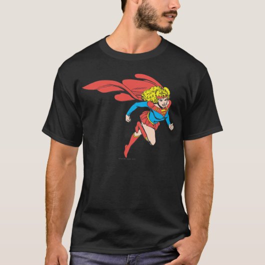 Supergirl leaps Rechts T-shirt (Voorkant)