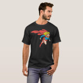 Supergirl leaps Rechts T-shirt (Voorkant volledig)